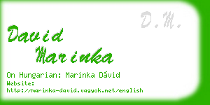 david marinka business card